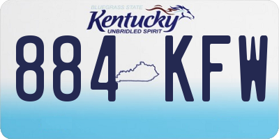 KY license plate 884KFW