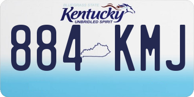KY license plate 884KMJ