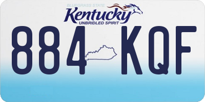 KY license plate 884KQF