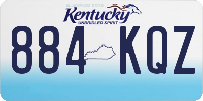 KY license plate 884KQZ