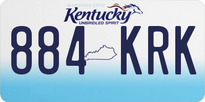 KY license plate 884KRK