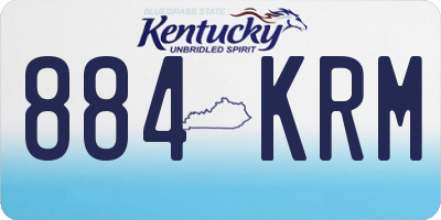 KY license plate 884KRM