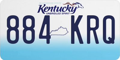 KY license plate 884KRQ