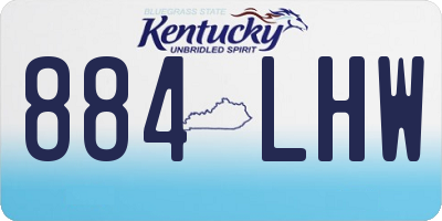 KY license plate 884LHW