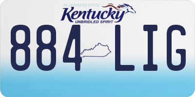 KY license plate 884LIG