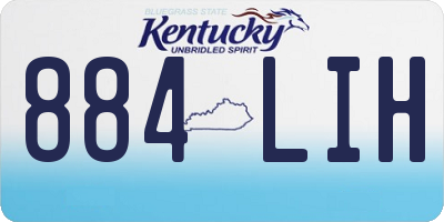 KY license plate 884LIH