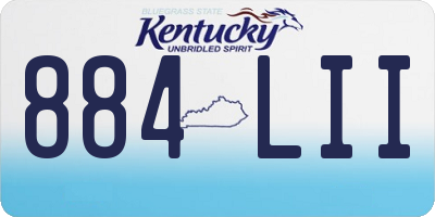 KY license plate 884LII