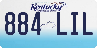 KY license plate 884LIL