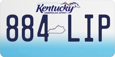 KY license plate 884LIP