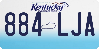 KY license plate 884LJA