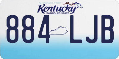KY license plate 884LJB