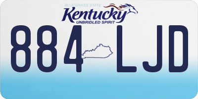 KY license plate 884LJD