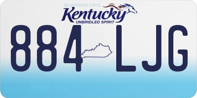 KY license plate 884LJG