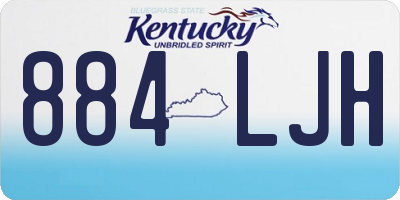 KY license plate 884LJH