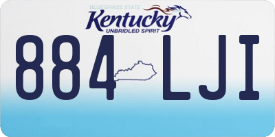 KY license plate 884LJI