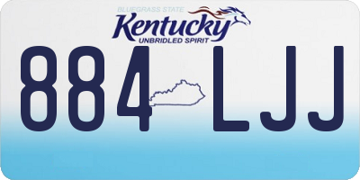 KY license plate 884LJJ