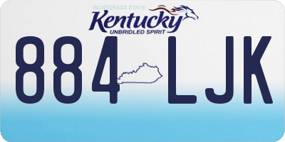 KY license plate 884LJK