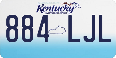 KY license plate 884LJL