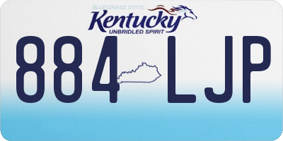 KY license plate 884LJP