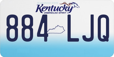 KY license plate 884LJQ