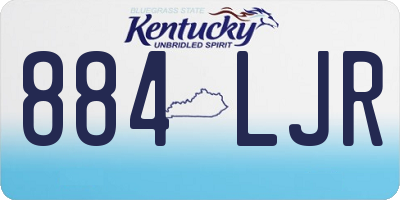 KY license plate 884LJR