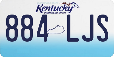 KY license plate 884LJS