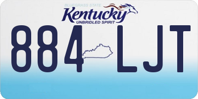 KY license plate 884LJT