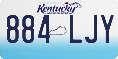KY license plate 884LJY
