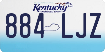 KY license plate 884LJZ