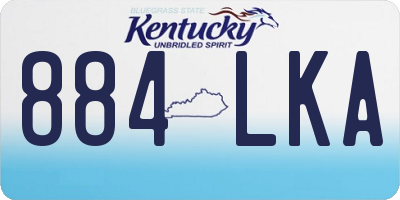 KY license plate 884LKA