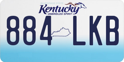 KY license plate 884LKB