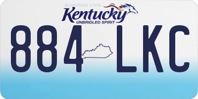 KY license plate 884LKC