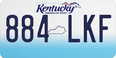 KY license plate 884LKF