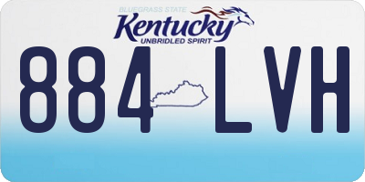 KY license plate 884LVH