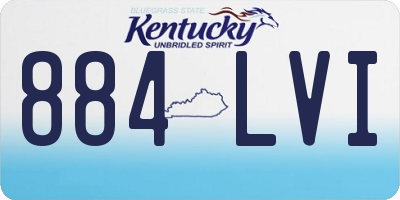 KY license plate 884LVI