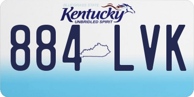 KY license plate 884LVK