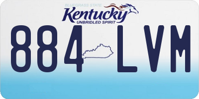 KY license plate 884LVM