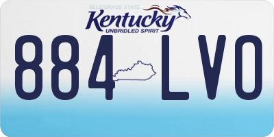 KY license plate 884LVO
