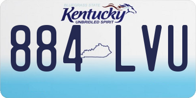 KY license plate 884LVU
