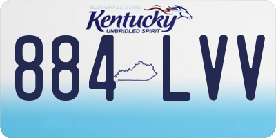 KY license plate 884LVV