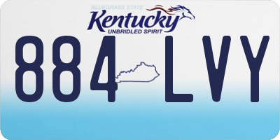 KY license plate 884LVY