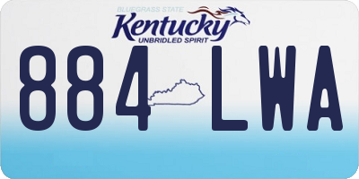 KY license plate 884LWA