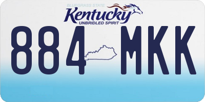 KY license plate 884MKK