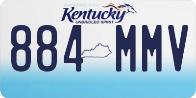 KY license plate 884MMV