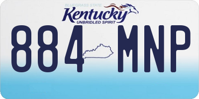 KY license plate 884MNP