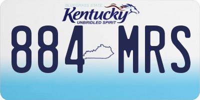 KY license plate 884MRS