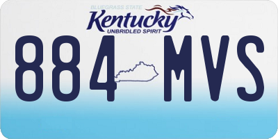 KY license plate 884MVS