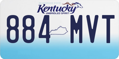KY license plate 884MVT