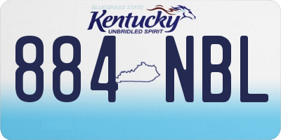 KY license plate 884NBL