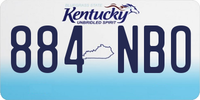 KY license plate 884NBO